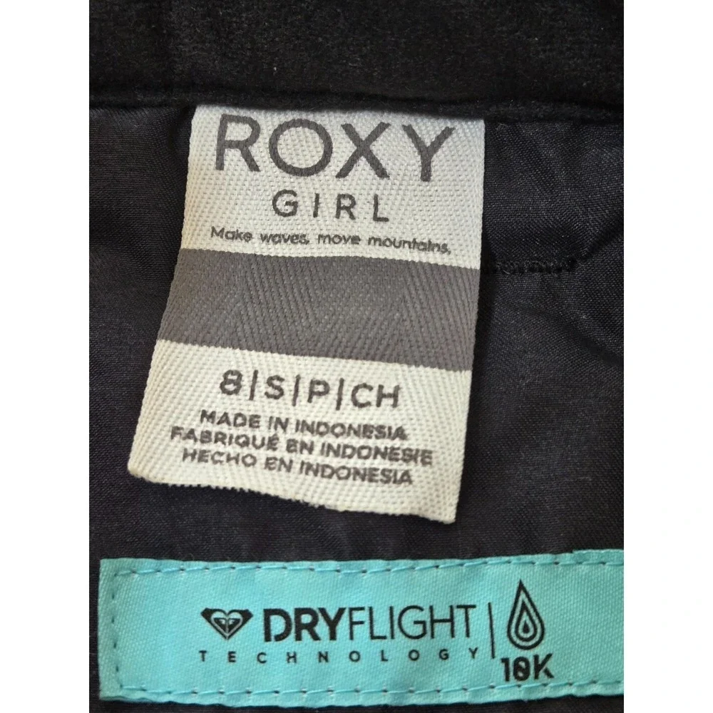 Roxy Backyard Snow Pant Girls Size 8 Black NWT
